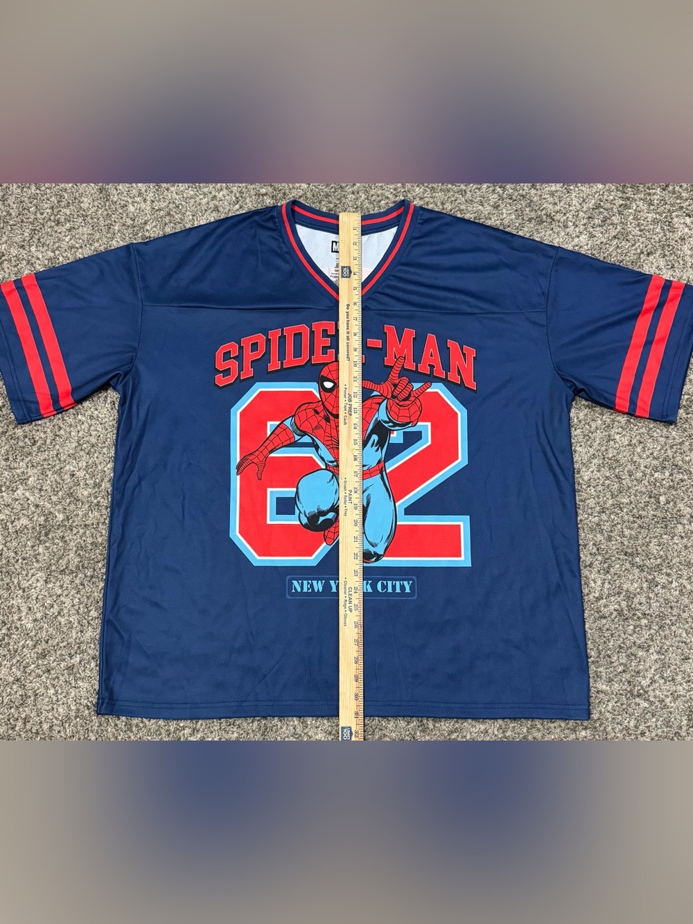 Marvel Spider-Man Navy Blue and Red Jersey Top! Size XL. - Picture 5 of 7